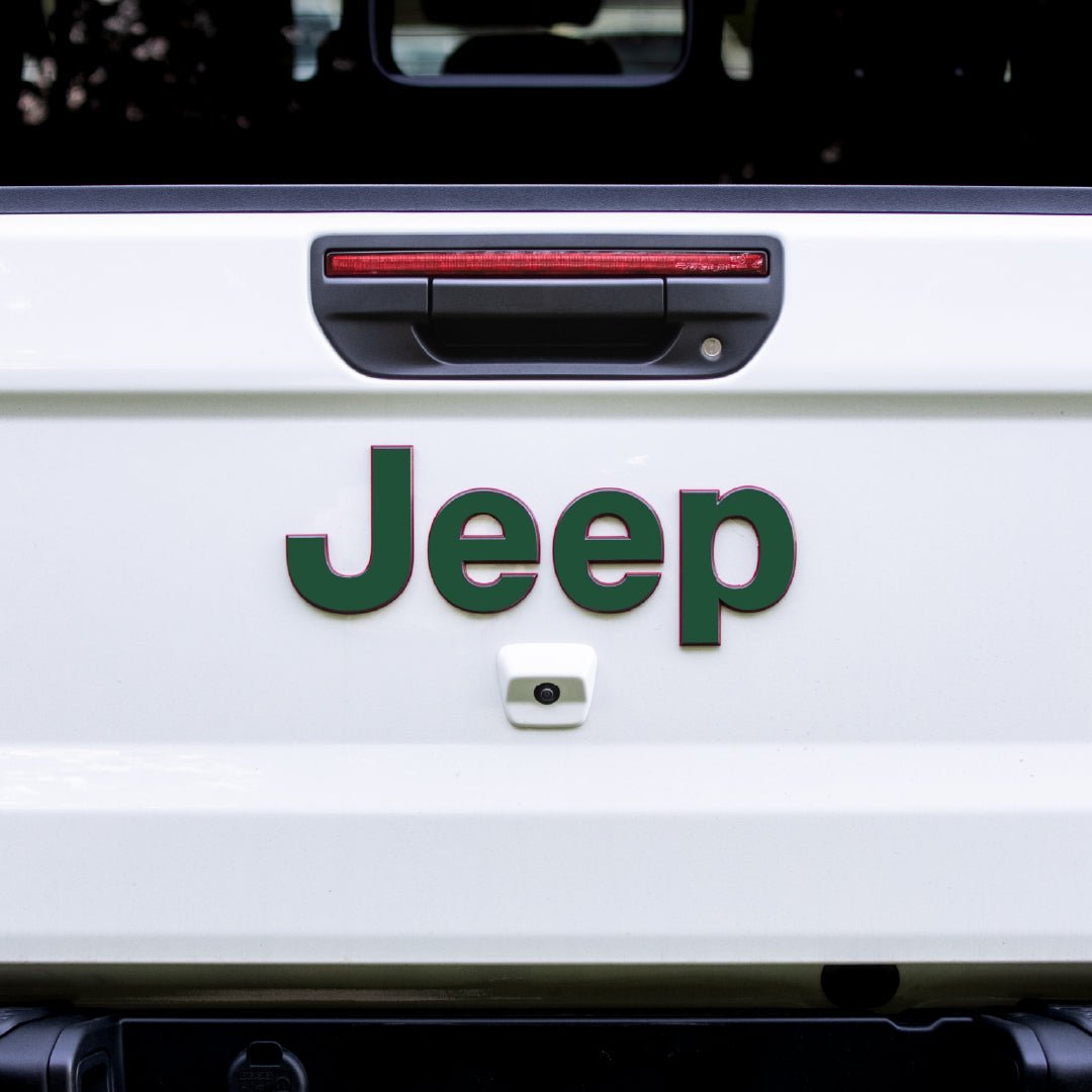 Jeep Gladiator Emblem Overlay Decal Set | Solid Colors
