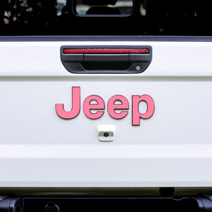 Jeep Gladiator Emblem Overlay Decal Set | Solid Colors