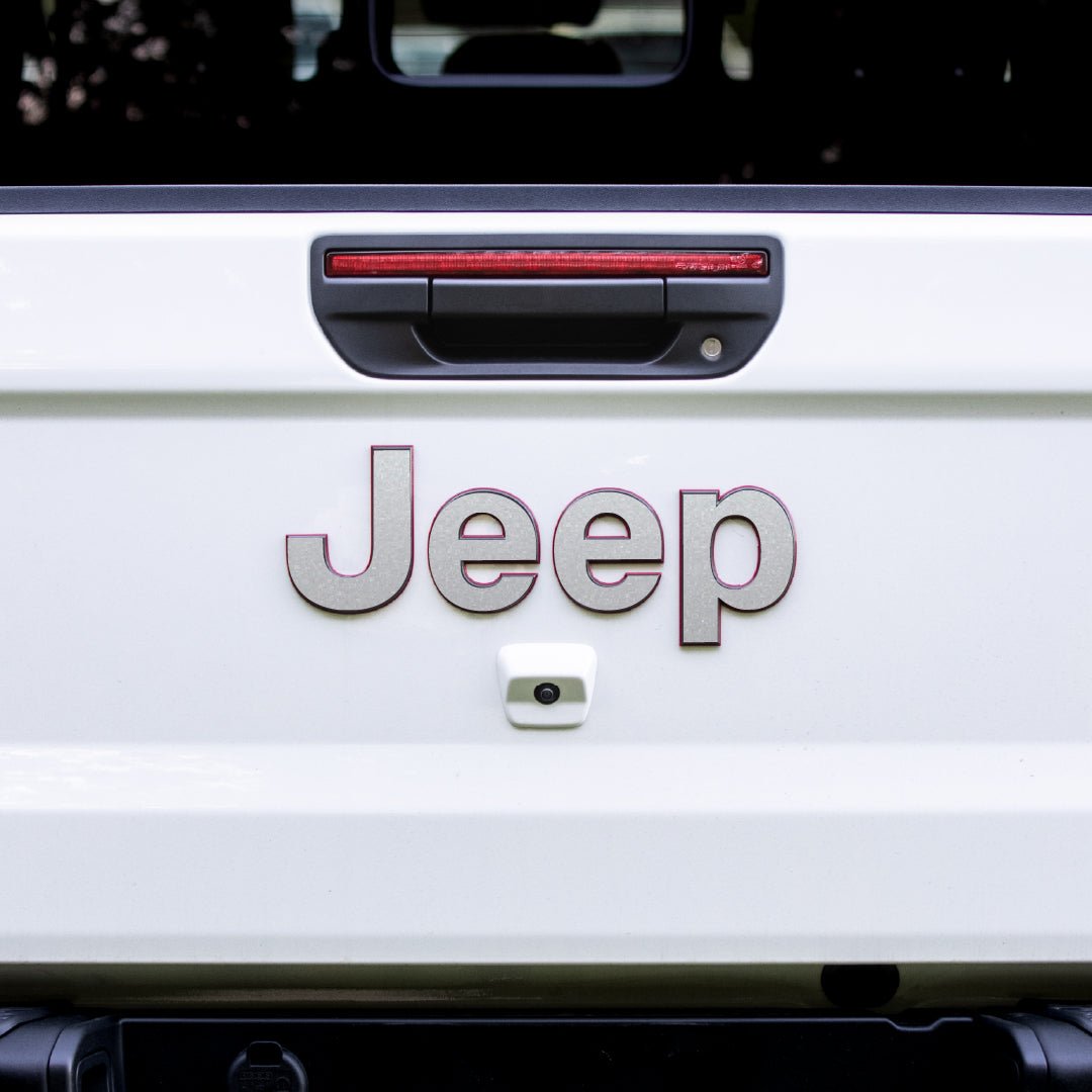 Jeep Gladiator Emblem Overlay Decal Set | Solid Colors
