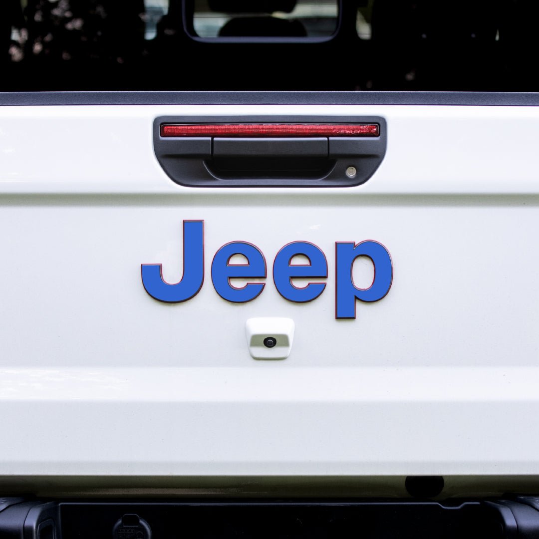 Jeep Gladiator Emblem Overlay Decal Set | Solid Colors
