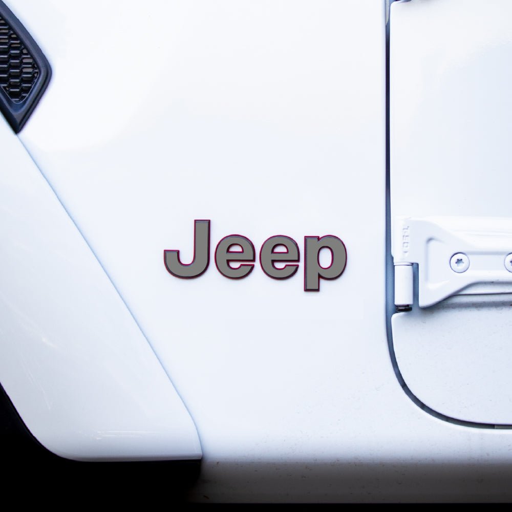 Jeep Gladiator Emblem Overlay Decal Set | Solid Colors