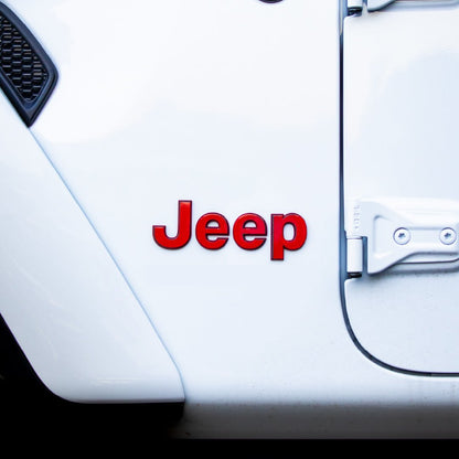 Jeep Gladiator Emblem Overlay Decal Set | Solid Colors