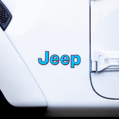 Jeep Gladiator Emblem Overlay Decal Set | Solid Colors