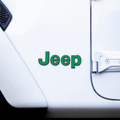 Jeep Gladiator Emblem Overlay Decal Set | Solid Colors