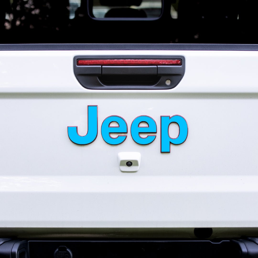 Jeep Gladiator Emblem Overlay Decal Set | Solid Colors