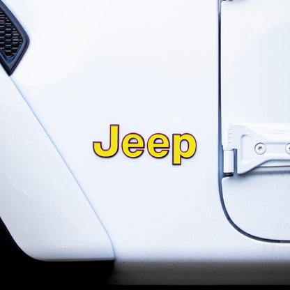 Jeep Gladiator Emblem Overlay Decal Set | Solid Colors