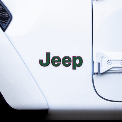 Jeep Gladiator Emblem Overlay Decal Set | Solid Colors