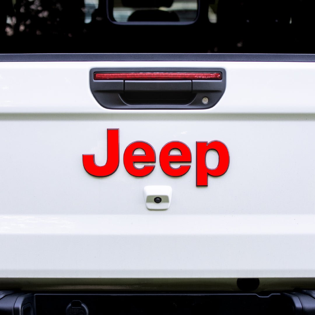 Jeep Gladiator Emblem Overlay Decal Set | Solid Colors