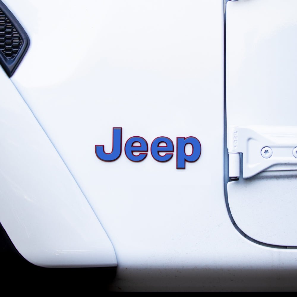 Jeep Gladiator Emblem Overlay Decal Set | Solid Colors
