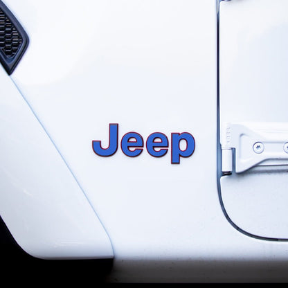Jeep Gladiator Emblem Overlay Decal Set | Solid Colors