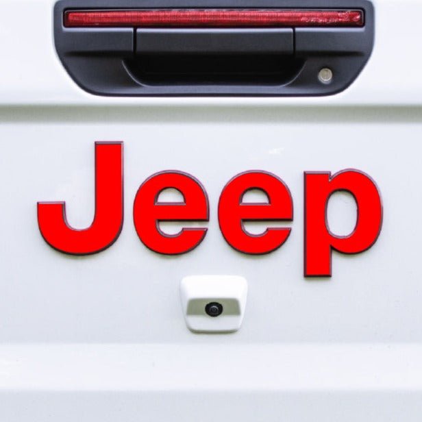 Jeep Gladiator Emblem Overlay Decal Set | Solid Colors