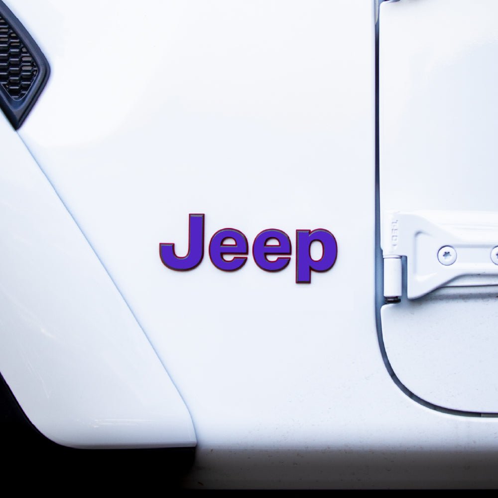 Jeep Gladiator Emblem Overlay Decal Set | Solid Colors