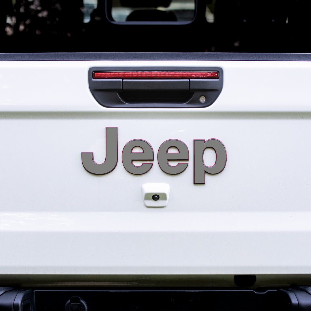 Jeep Gladiator Emblem Overlay Decal Set | Solid Colors