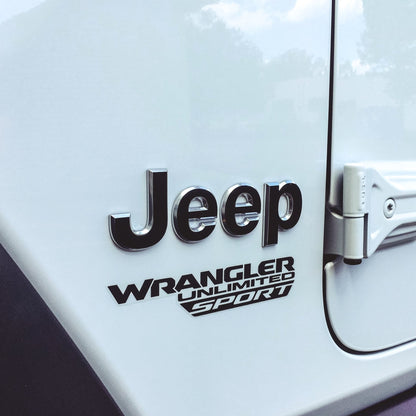 Jeep Gladiator Emblem Overlay Decal Set | Solid Colors