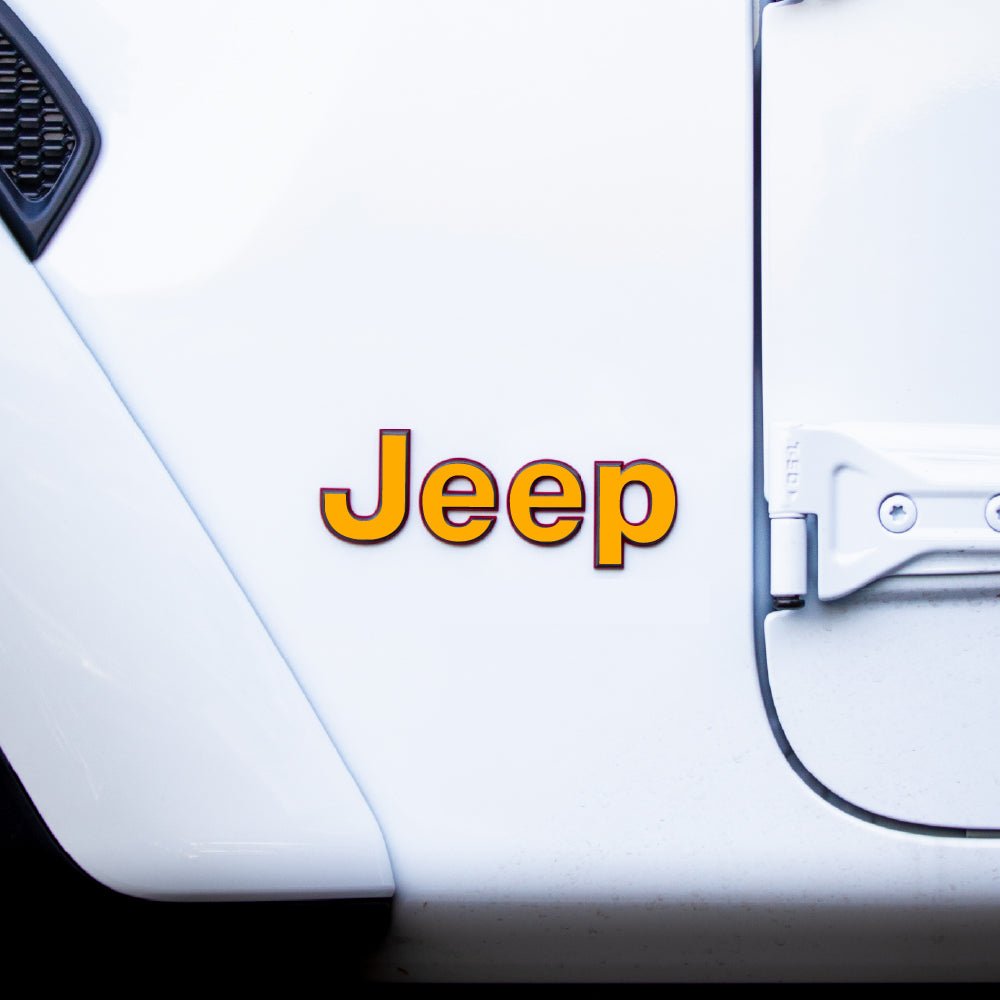 Jeep Gladiator Emblem Overlay Decal Set | Solid Colors