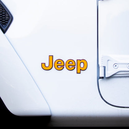 Jeep Gladiator Emblem Overlay Decal Set | Solid Colors