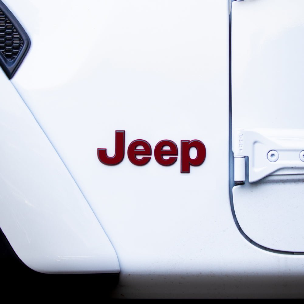 Jeep Gladiator Emblem Overlay Decal Set | Solid Colors