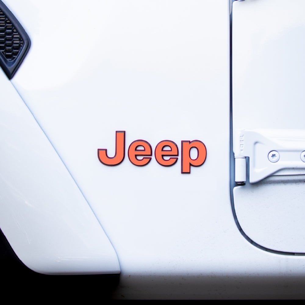 Jeep Gladiator Emblem Overlay Decal Set | Solid Colors