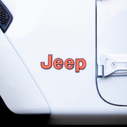 Jeep Gladiator Emblem Overlay Decal Set | Solid Colors