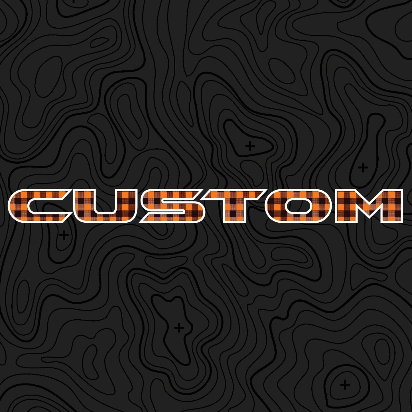 Plaid Hood Lettering | Set of 2