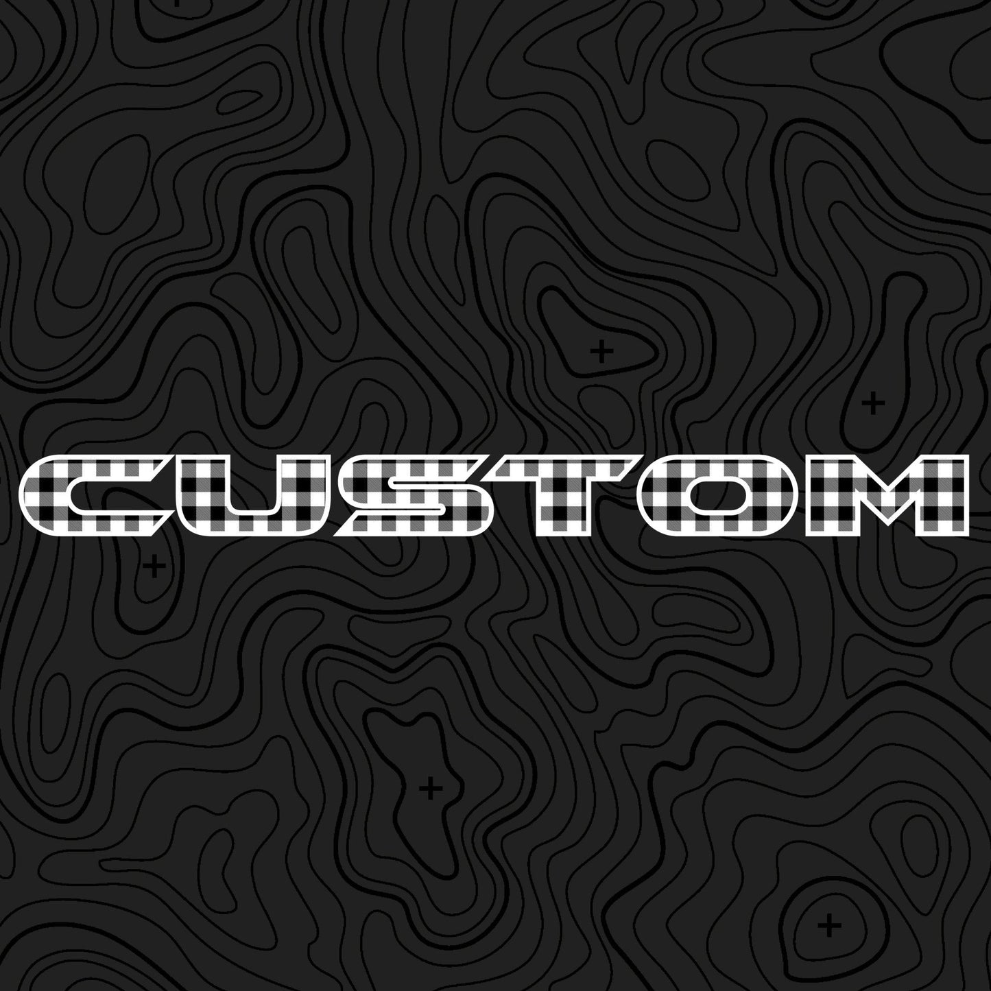 Plaid Hood Lettering | Set of 2