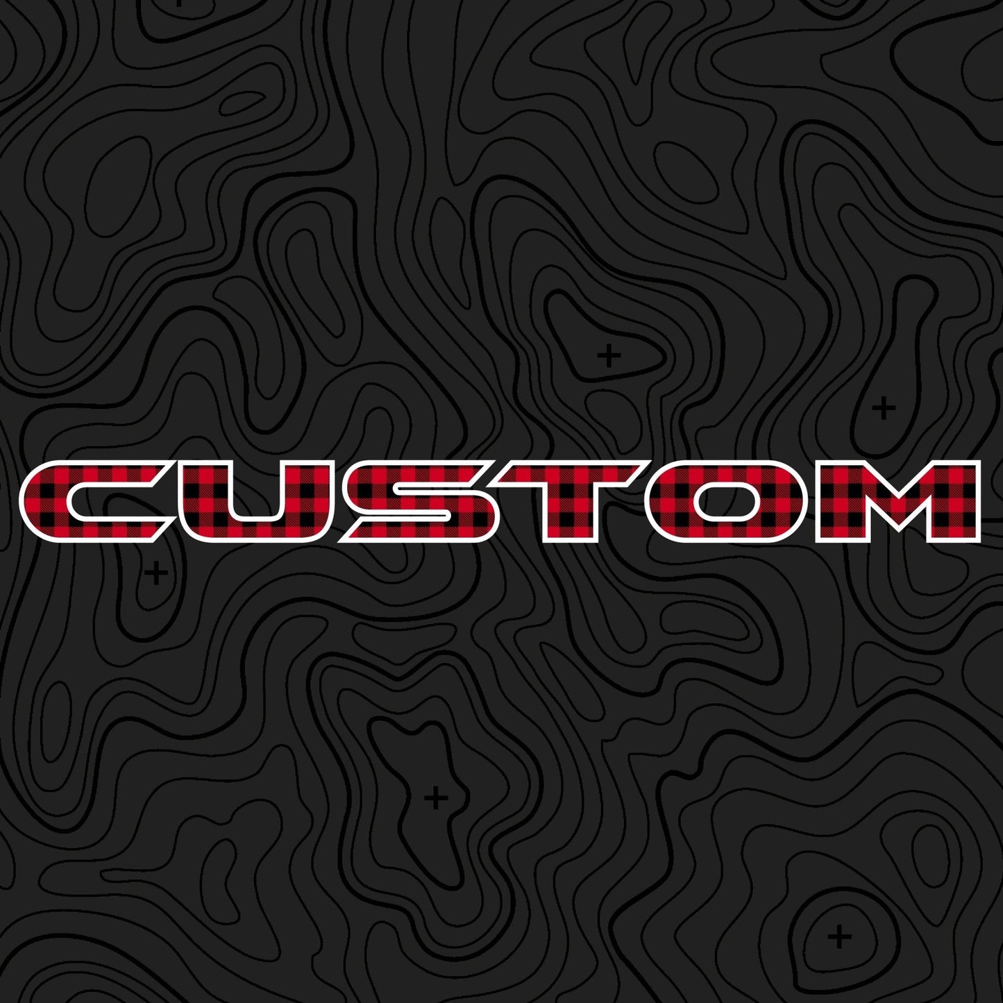 Plaid Hood Lettering | Set of 2