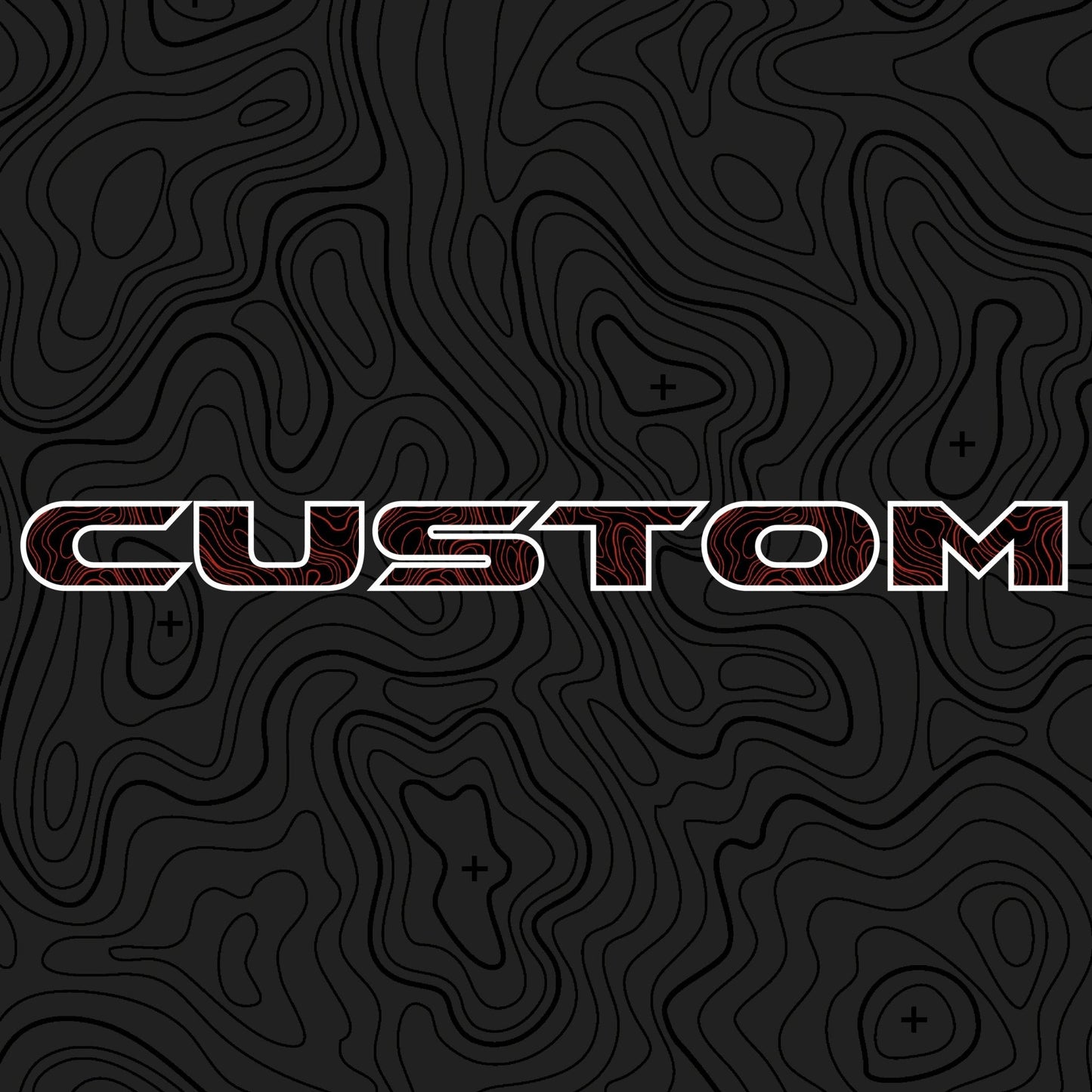 Topographical Hood Lettering | Set of 2