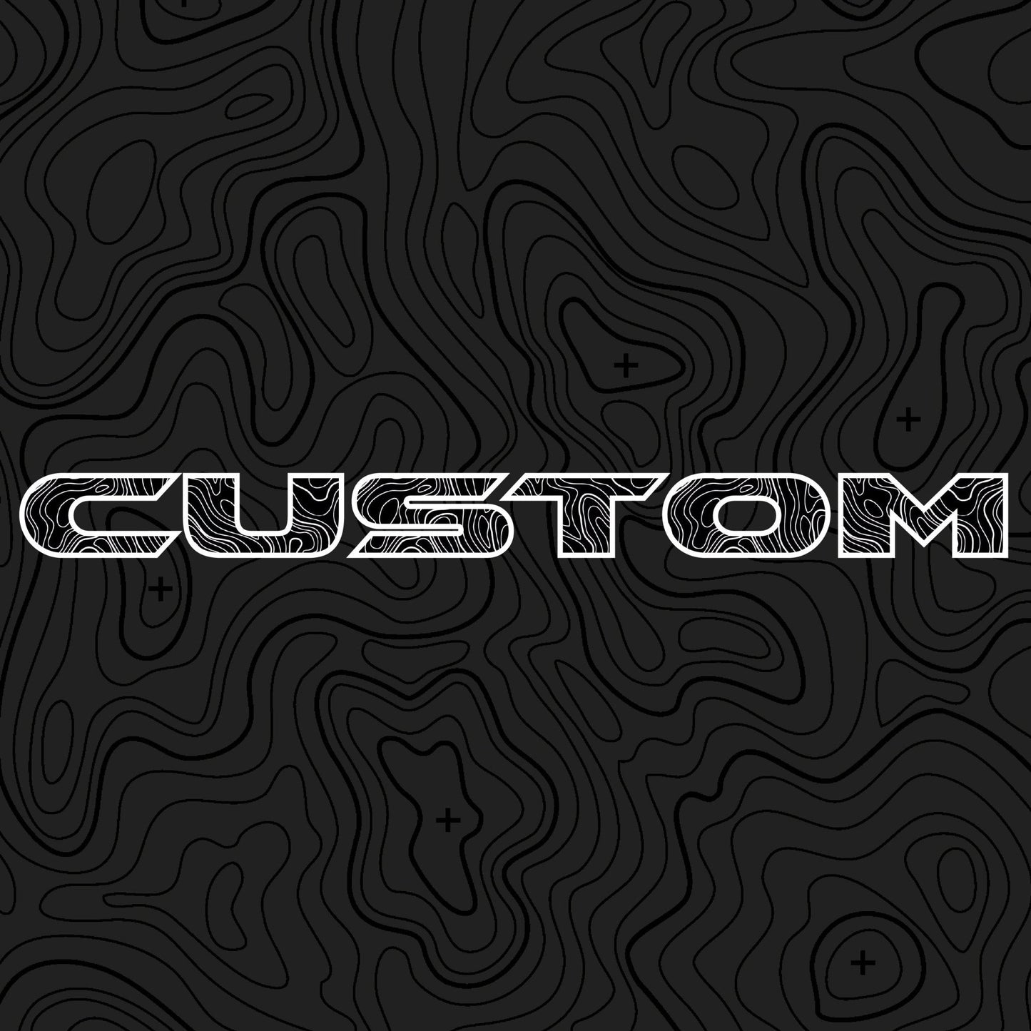 Topographical Hood Lettering | Set of 2