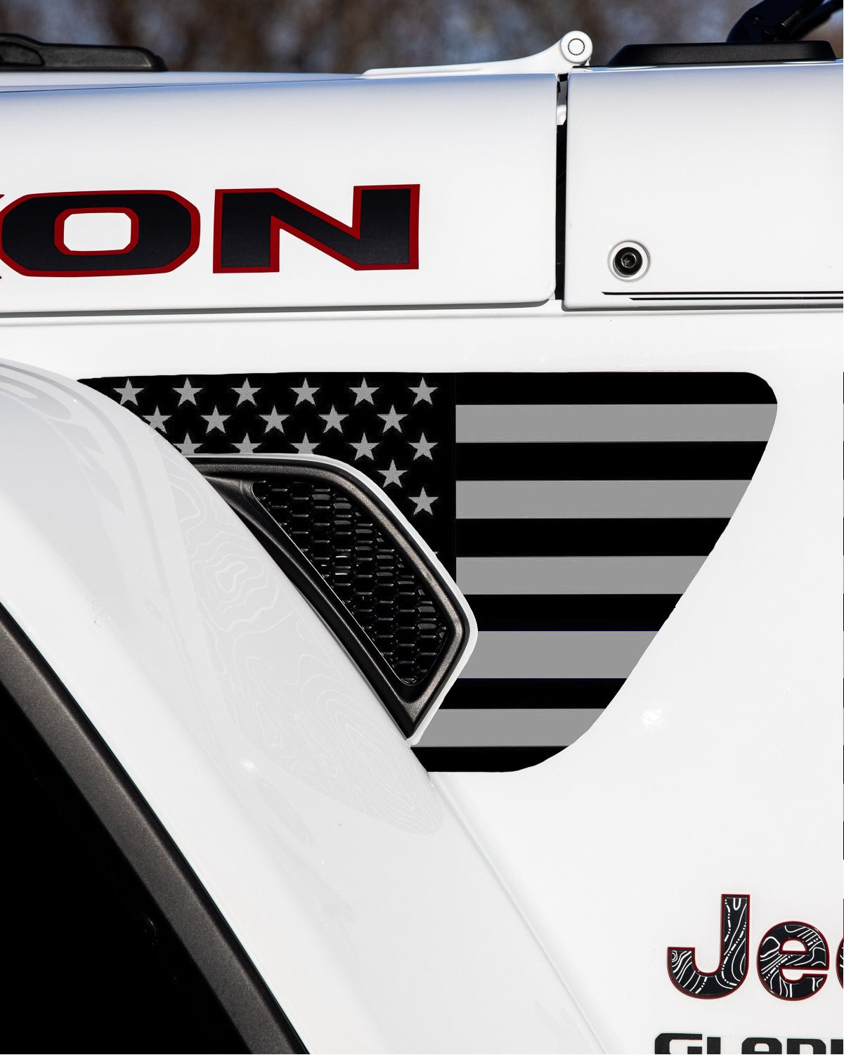 Fender Vent Decal Set | American Flag - fits Wrangler JL & Gladiator JT