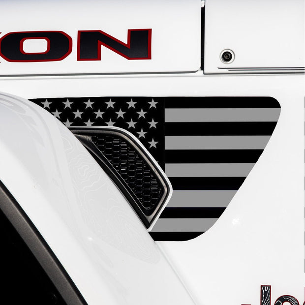Fender Vent Decal Set | American Flag - fits Wrangler JL & Gladiator JT