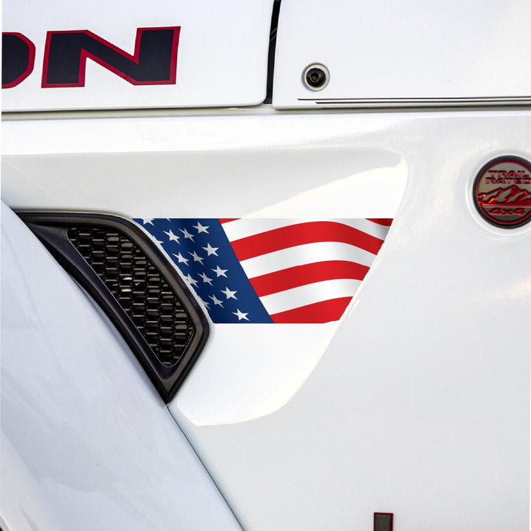 Fender Vent Decal Set | American Flag - fits Wrangler JL & Gladiator JT