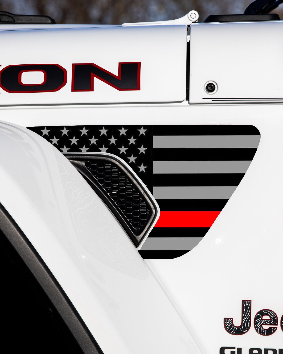 Fender Vent Decal Set | American Flag - fits Wrangler JL & Gladiator JT