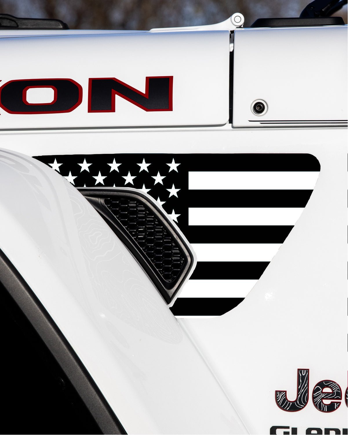 Fender Vent Decal Set | American Flag - fits Wrangler JL & Gladiator JT