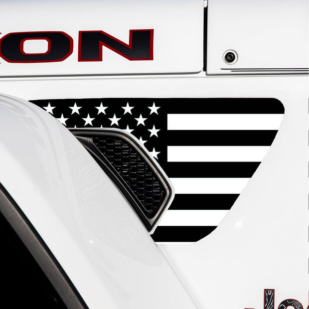 Fender Vent Decal Set | American Flag - fits Wrangler JL & Gladiator JT