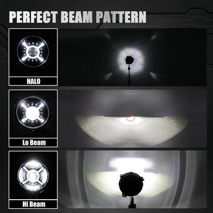 9 Inch RGB Halo LED Headlights for 2018-2024 Jeep JL/JT