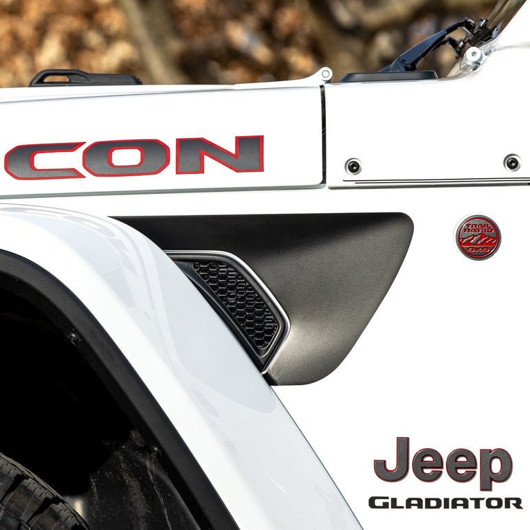Premium Fender Vent Decal Set | Matte Black - fits Wrangler JL & Gladiator JT
