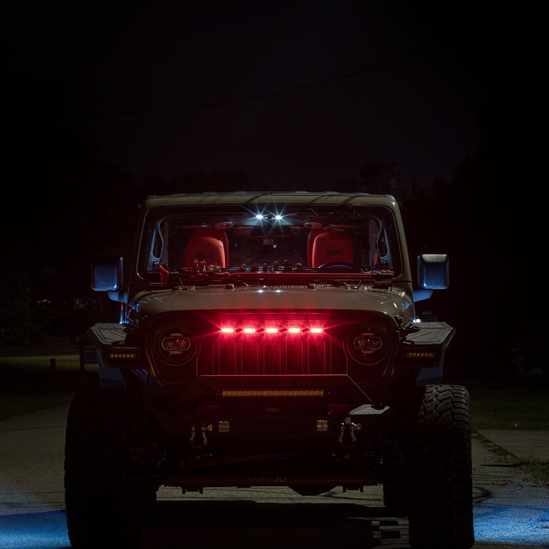 Prerunner Amber/RGB Grille Lights for 24-25 JL JT Grille