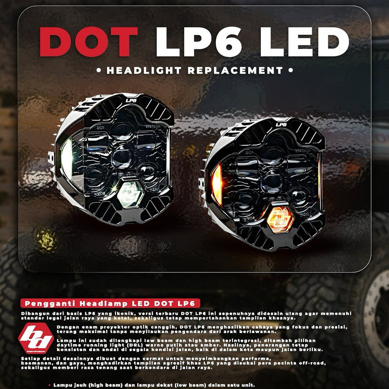 [Baja Designs] DOT LP6 LED Headlight Kit - Jeep 2018-2025 Wrangler JL; Gladiator JT