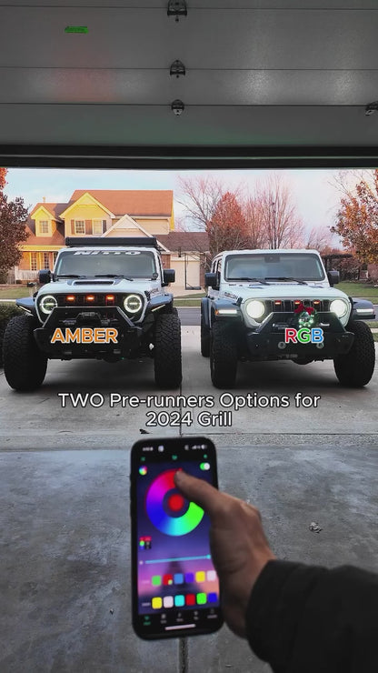 Prerunner Amber/RGB Grille Lights for 24-25 JL JT Grille