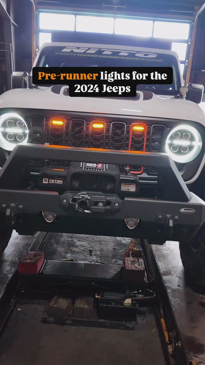 Prerunner Amber/RGB Grille Lights for 24-25 JL JT Grille