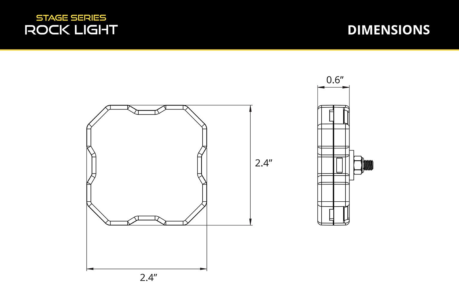 [Diode Dynamics] Stage Series LED Rock Light (one)