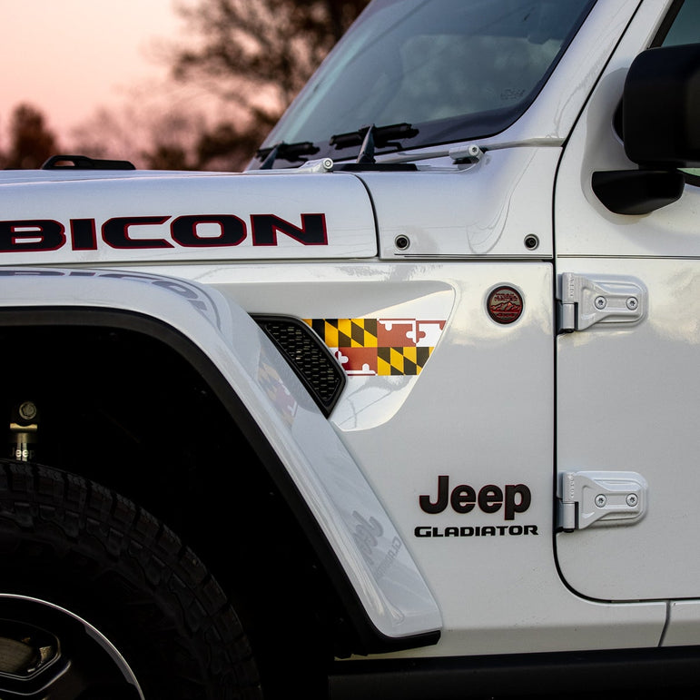 Fender Vent Decal Set | State Flag - fits Wrangler JL & Gladiator JT