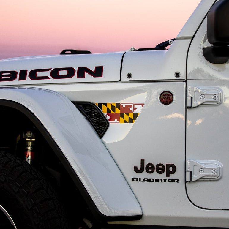 Fender Vent Decal Set | State Flag - fits Wrangler JL & Gladiator JT
