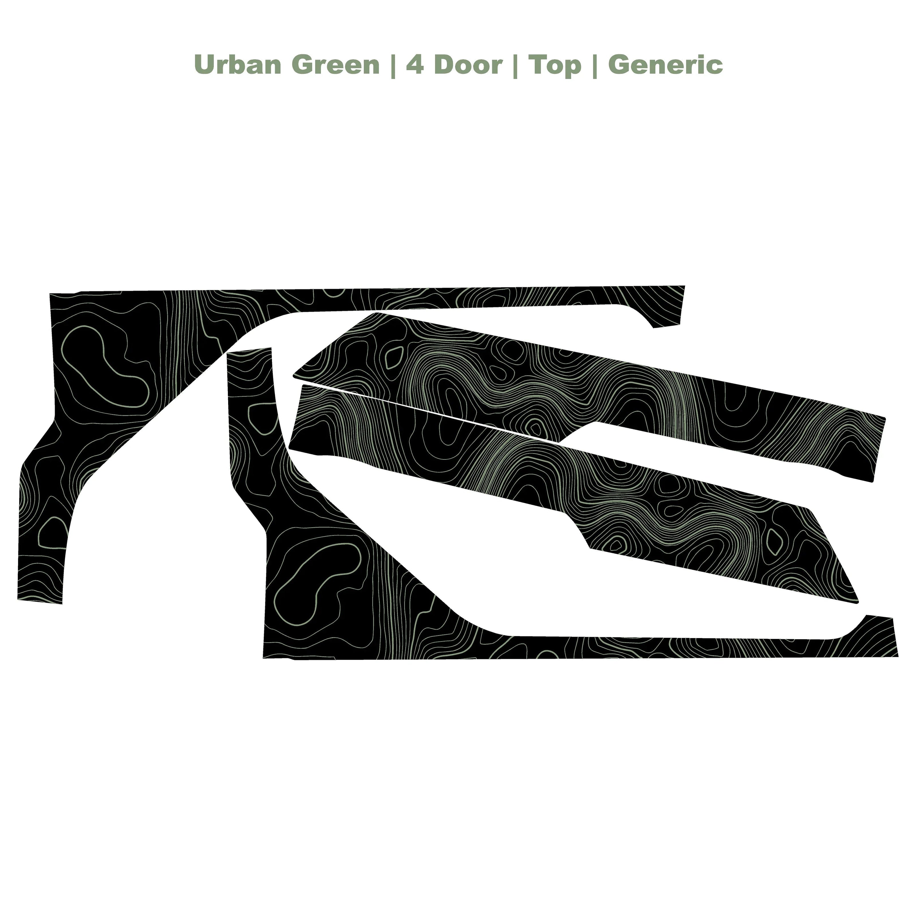 Topographic Upper Door Overlay Kit (Printed Series) - 2021+ Bronco 4 Door