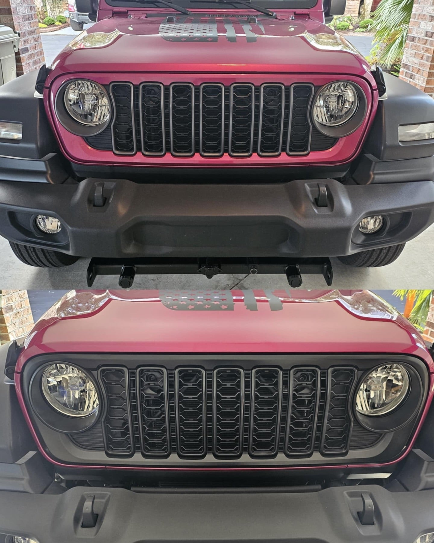 Willys-Style Two Tone Grille Color-Matched for 2024 Jeep JL/JT
